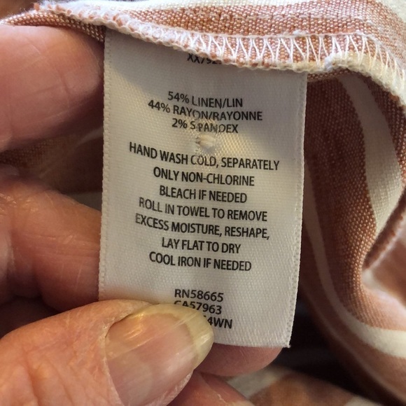 Leith Linen Blend True Wrap Covered Button Down MIDI Skirt Size 1X NWOT - Picture 9 of 10